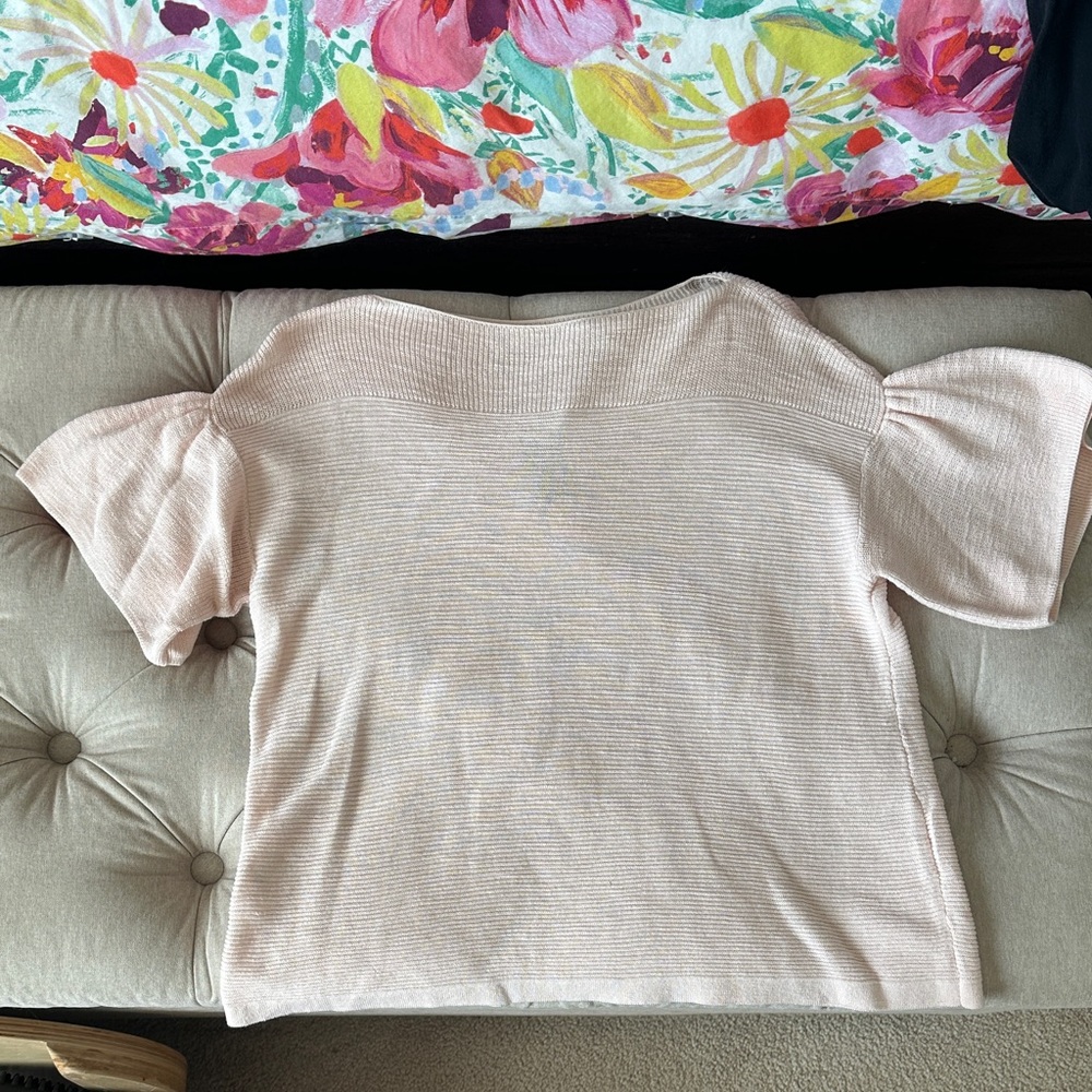 LOFT Pink Short Sleeve Top - NWT
